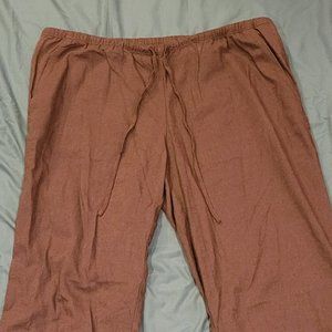 Brown linen pants